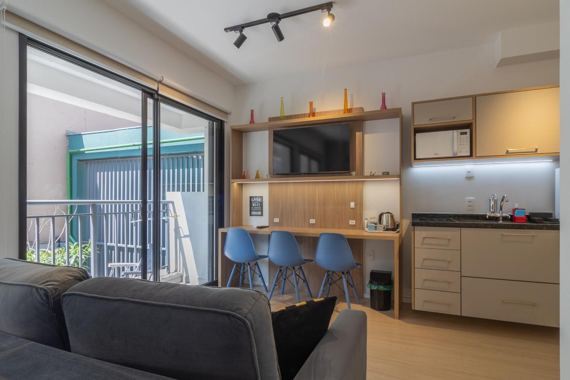 Flat Novissimo A 200m Do Metro Madalena Apartamento São Paulo